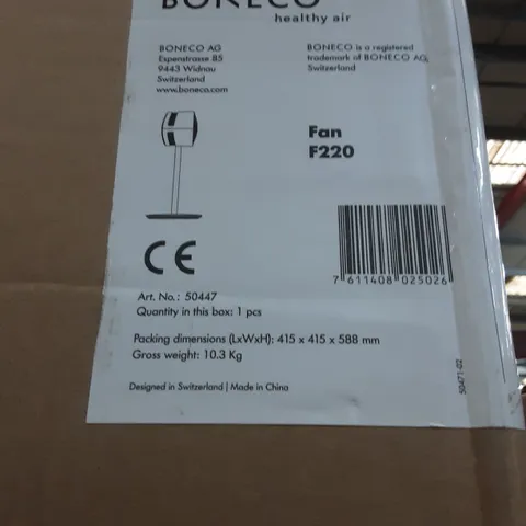BOXED BONECO F220 PEDESTAL AIR SHOWERING FAN