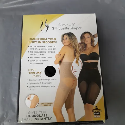 SLIM N LIFT SILHOUETTE SHAPER BLACK/NUDE SIZE EXTRA LARGE