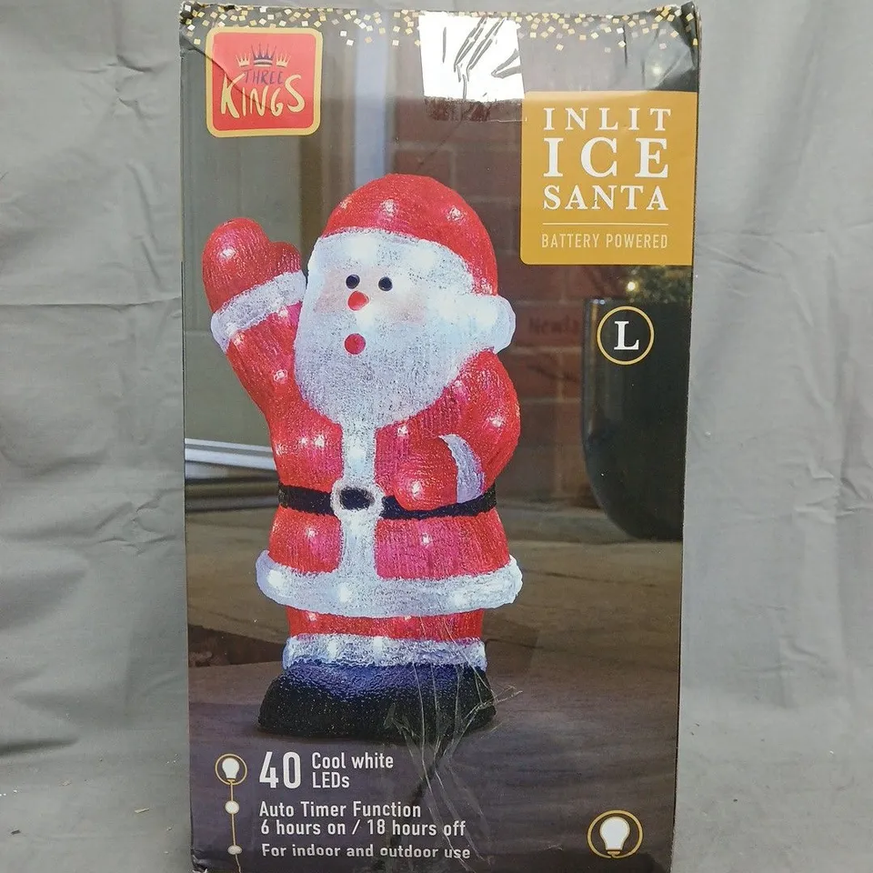 THREE KINGS SANTA ACRYLIC BATTERY OPERATED OUTDOOR CHRISTMAS LIGHT