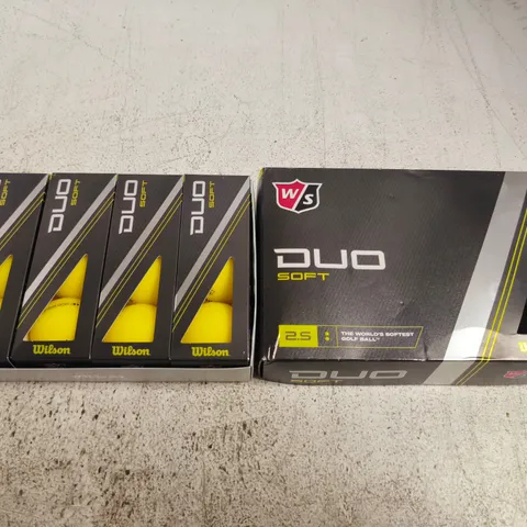 WILSON DUO SOFT GOLF BALLS - 4 BOXES 