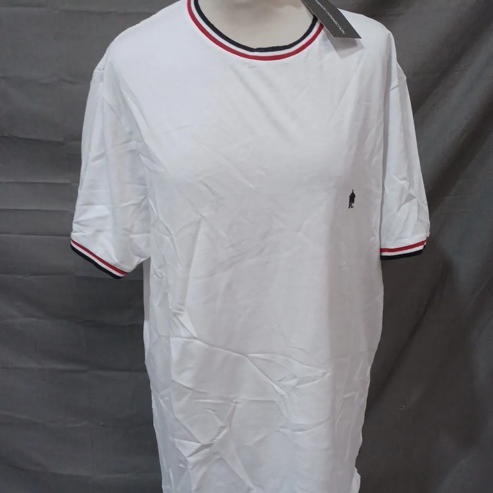 FRENCH CONNECTION WHITE CREW T-SHIRT - XL