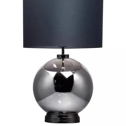 BHS METRO LARGE GLASS TABLE LAMP - BLACK NICKEL