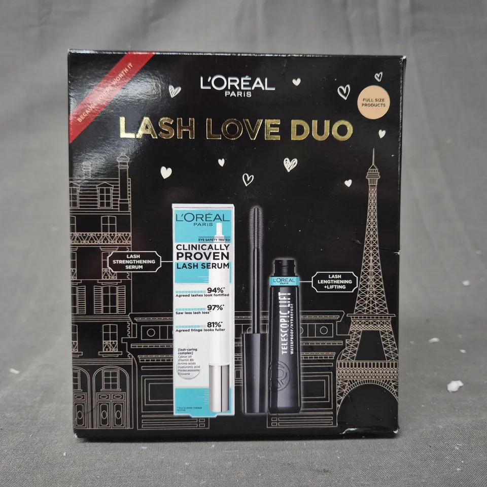 BOXED L'OREAL PARIS LASH LOVE DUO GIFTSET RRP £25