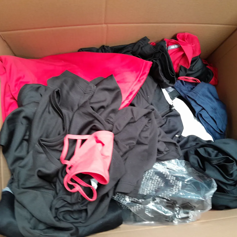 LARGE BOX OF ASSORTED ERREA CLOTHING ITEMS IN VARIOUS SIZES AND COLOURS