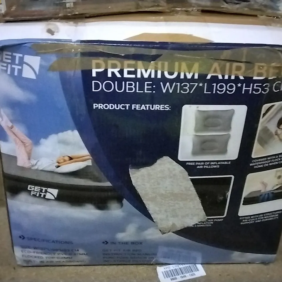 BOXED GET FIT DOUBLE PREMIUM ELECTRIC AIR BED