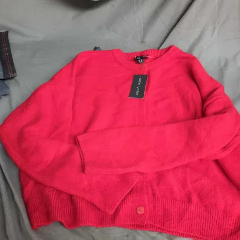NEW LOOK RED KNIT CARDIGAN – UK XL (EU XL)