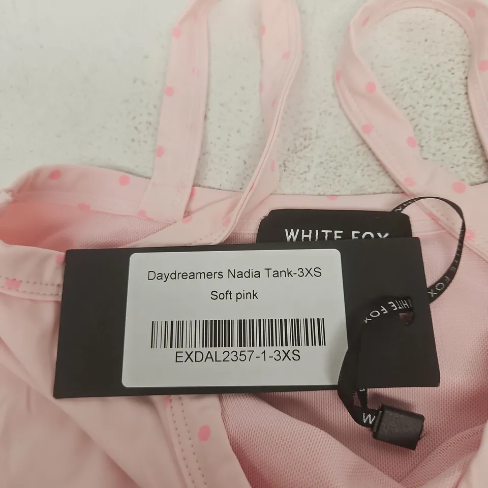WHITE FOX DAYDREAMERS NADIA TANK TOP – SOFT PINK, 3XS