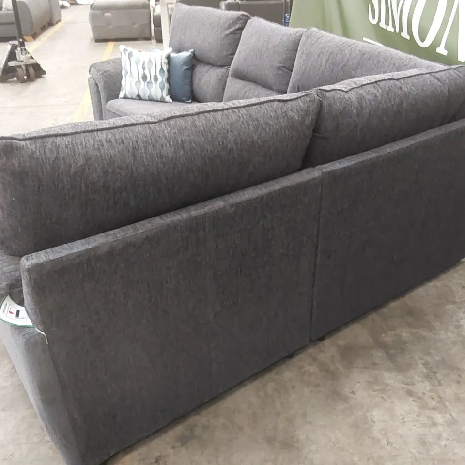 PADSTOW FABRIC DOUBLE ARM CORNER GROUP SOFA - CHARCOAL  RRP £2799