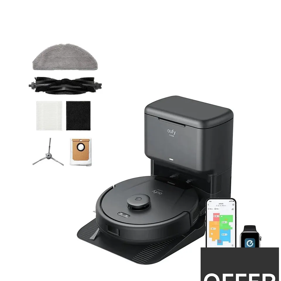 BOXED EUFY ROBOVAC L60 SES HYBRID ROBOTIC VACUUM CLEANER WITH SELF EMPTY STATION