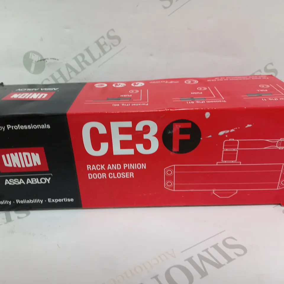 UNION CE3F Fixed Size 3 Rack & Pinion Door Closer Silver