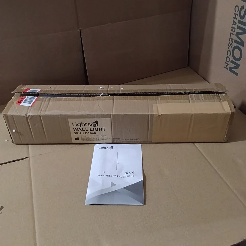 BOXED LIGHTSIN WALL LIGHT - BRASS (1 BOX)