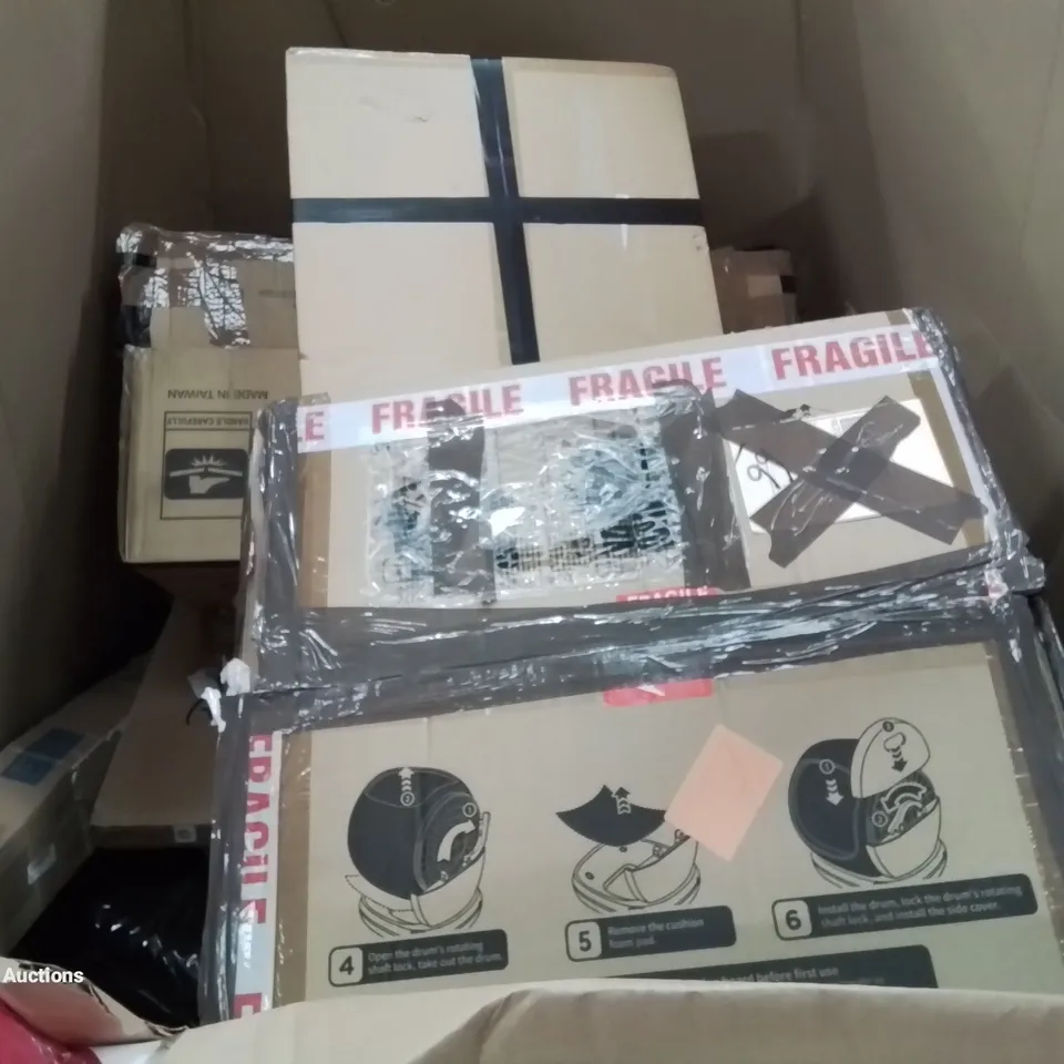 PALLET OF ASSORTED ITEMS INCLUDING DEHUMIDIFIER, ELECTRIC STANDER, IRON GRIDDLE SET, AQUARIUM LIGHT, POLISHER/SANDER