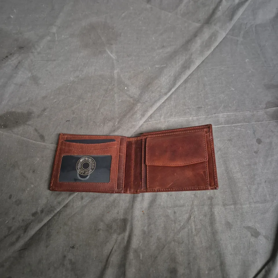 Hicks & Hides Brown Leather Wallet with Presentation Box