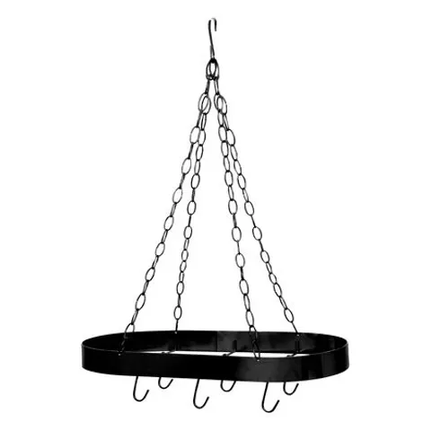 BOXED OVAL HANGING POT RACK