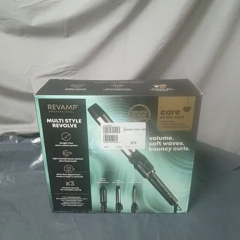 REVAMP PROFESSIONAL MULTI STYLE REVOLVE 3-IN-1 ROTATING HAIR STYLER BOXED