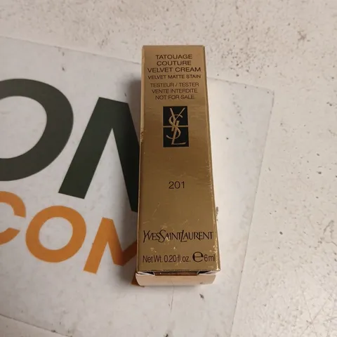 YVES SAINT LAURENT TATOUAGE COUTURE VELVET CREAM LIPSTICK – SHADE 201
