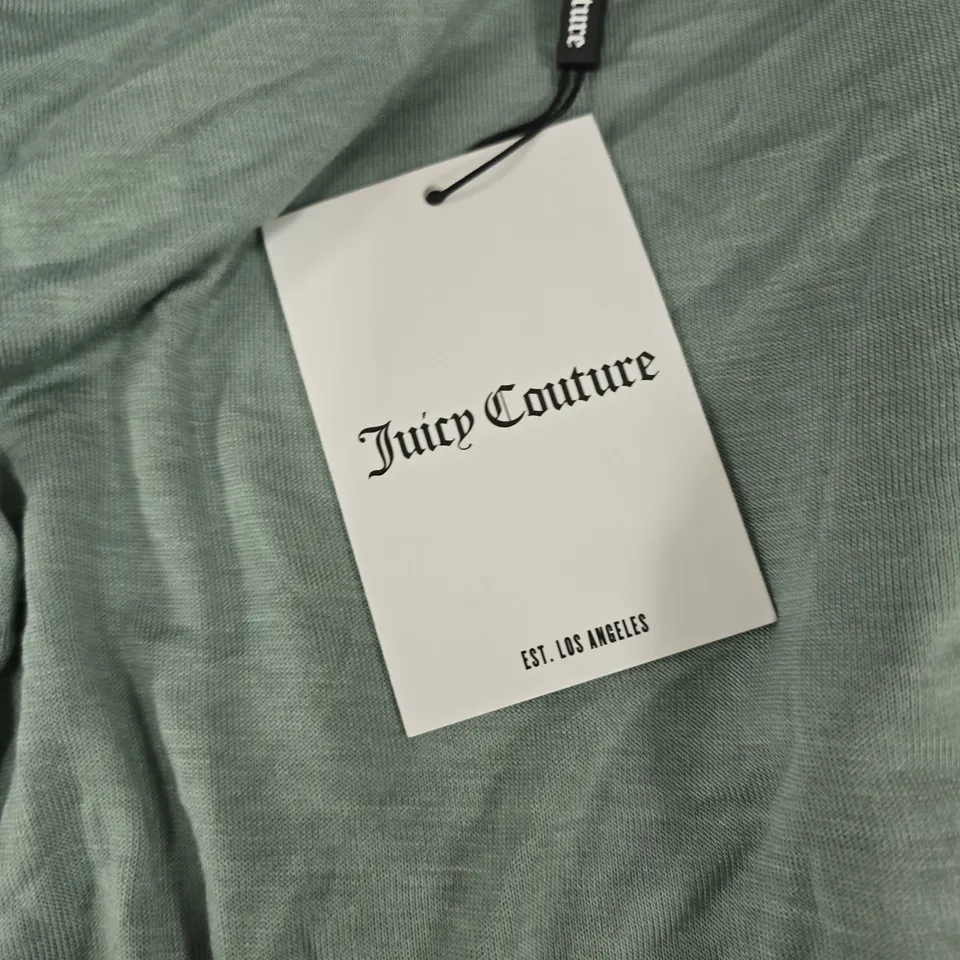 JUICY COUTURE SHEER JERSEY FITTED TEE – GREEN (UK M)
