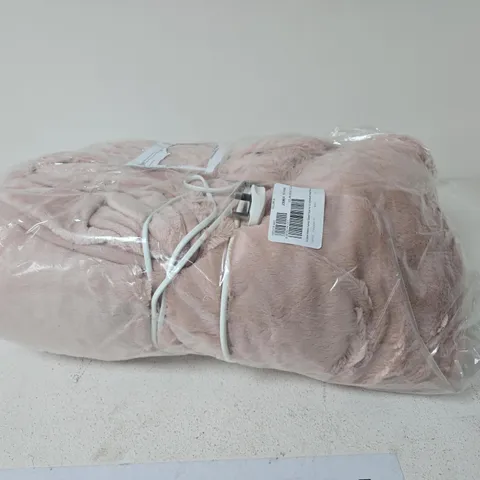 COZEE HOME FAMILY SIZED FAUX FUR & VELVETSOFT HEATED THROW UNBOXED