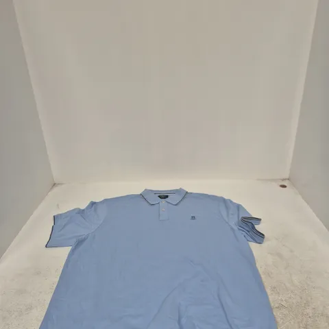 HACKETT LONDON HERITAGE POLO SHIRT – LIGHT BLUE, CLASSIC FIT, UK XXXL (XXXL)