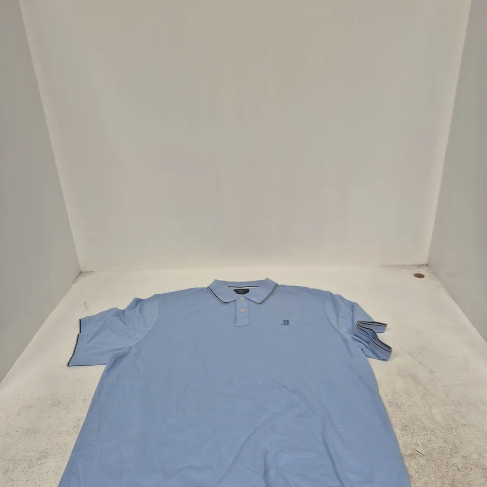 HACKETT LONDON HERITAGE POLO SHIRT – LIGHT BLUE, CLASSIC FIT, UK XXXL (XXXL)