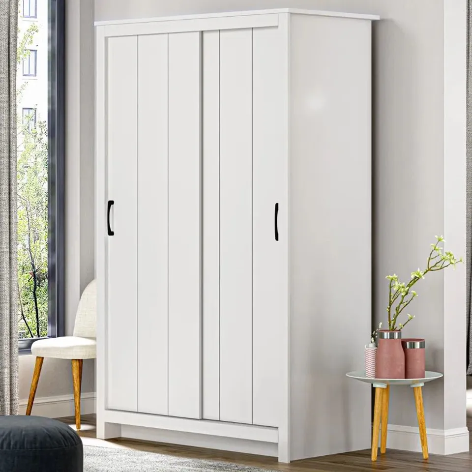 BOXED LIMESTONE 2 DOOR SLIDING WARDROBE (2 BOXES)