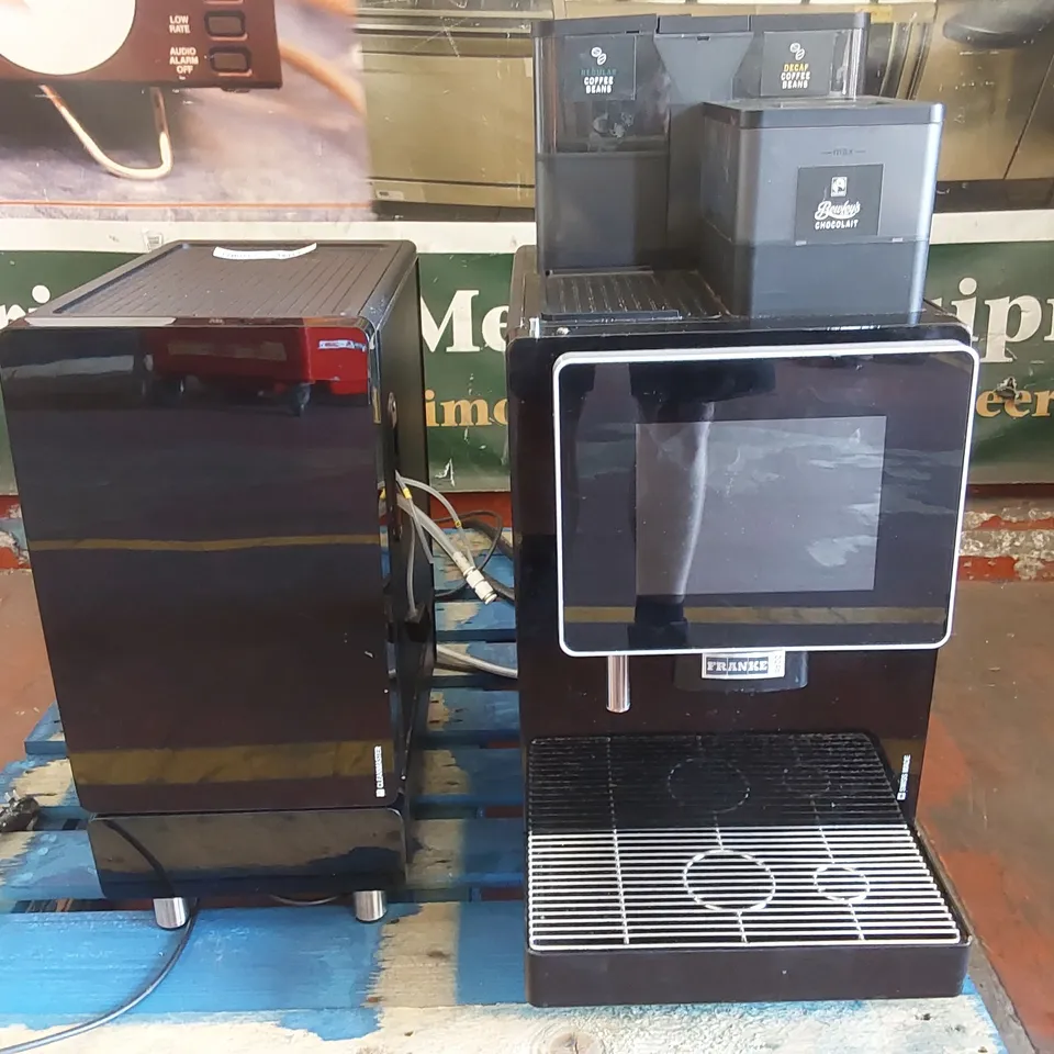 FRANKE A600 SWISS MADE COMMERCIAL COFFEE MACHINE WITH CLEANMASTER MILK CHILLER