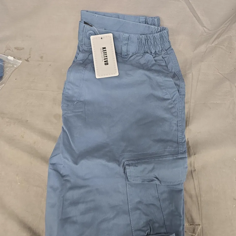 KEFITEVD Cargo Pants, Blue, Set of 2, UK 40 (US 40 / EU 40 / JP 4XL / CN 4XL)