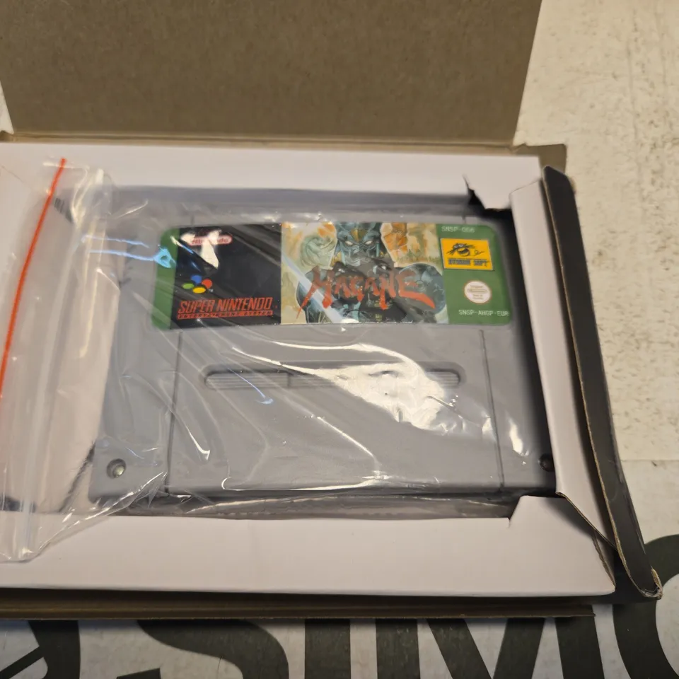 SNES GAME CARTRIDGE –MAGANE THE FINAL CONFLICT – IN ORIGINAL BOX