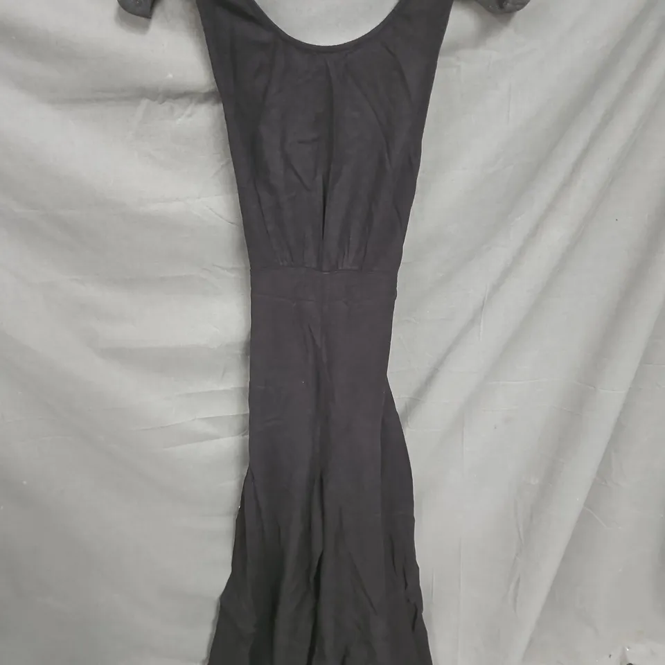 NOBODY'S CHILD EMMELINE JUMPSUIT IN LINEN BLACK SIZE 6