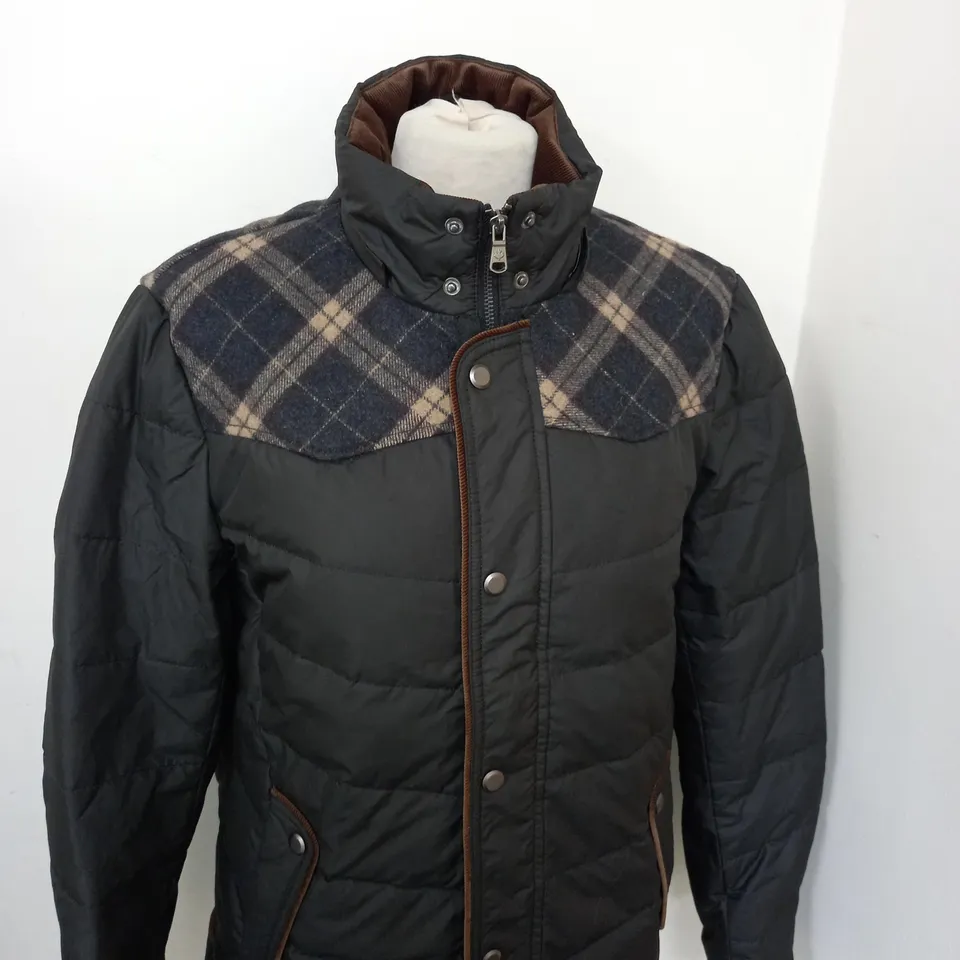LEE COOPER PADDED AND CHEQUERED COAT SIZE S