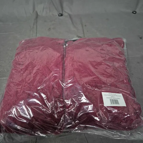 LOUNGEABLE CABLE CUTWORK HOODED ALL IN ONE – BURGUNDY, SIZE L