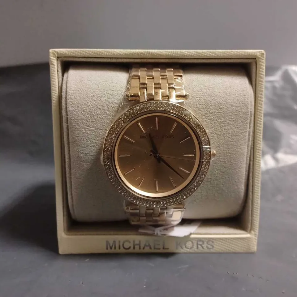 BOXED MICHAEL KORS CLASSIC ROSE GOLD WATCH