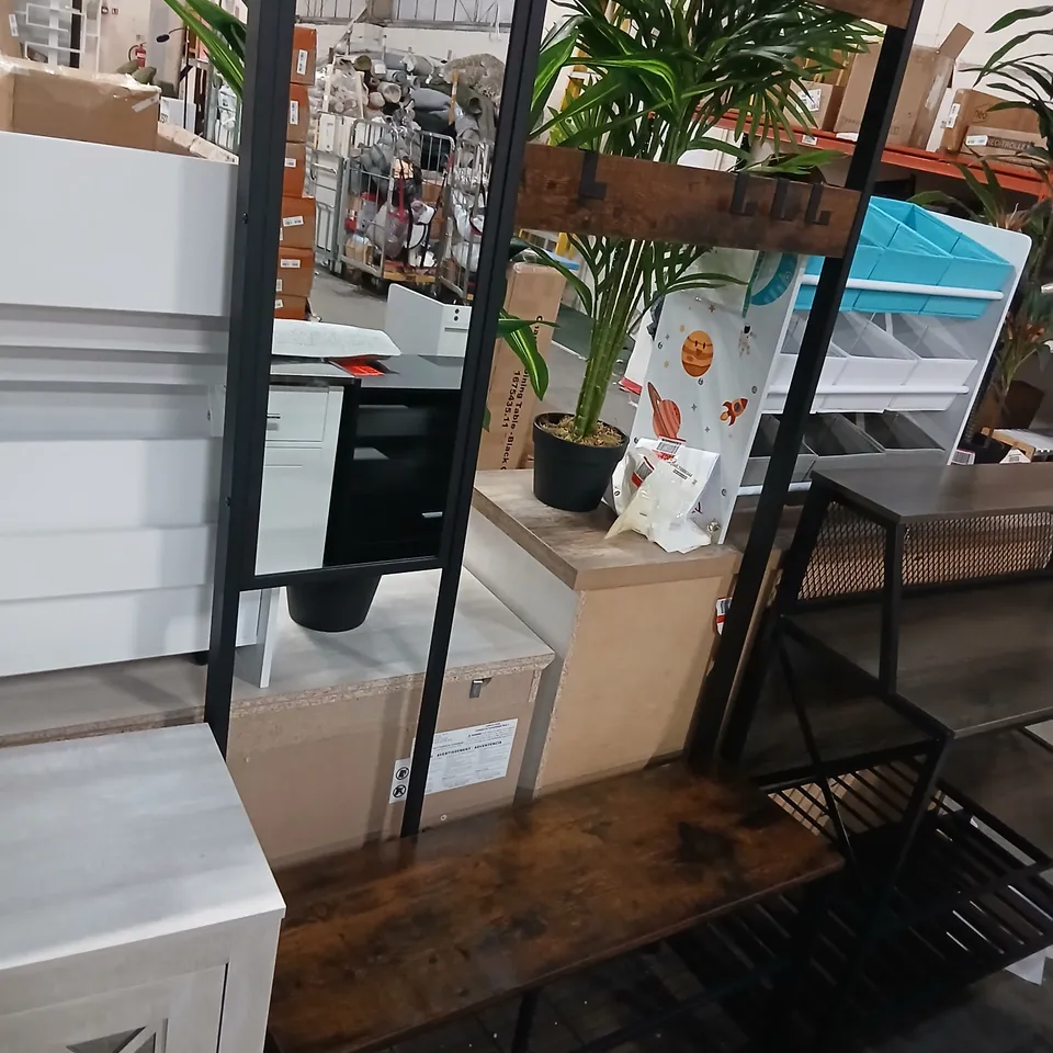 DESIGNER HALL BENCH WITH SHOE STORAGE AND COAT HOOKS