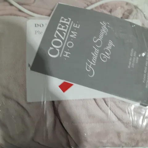 BOXED COZEE HOME FAUX FUR HEATED THROW PINK