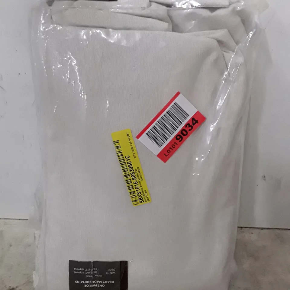 BAGGED SAVOY BLACKOUT EYELET CURTAIN PAIR // SIZE: 168 X 183CM 
