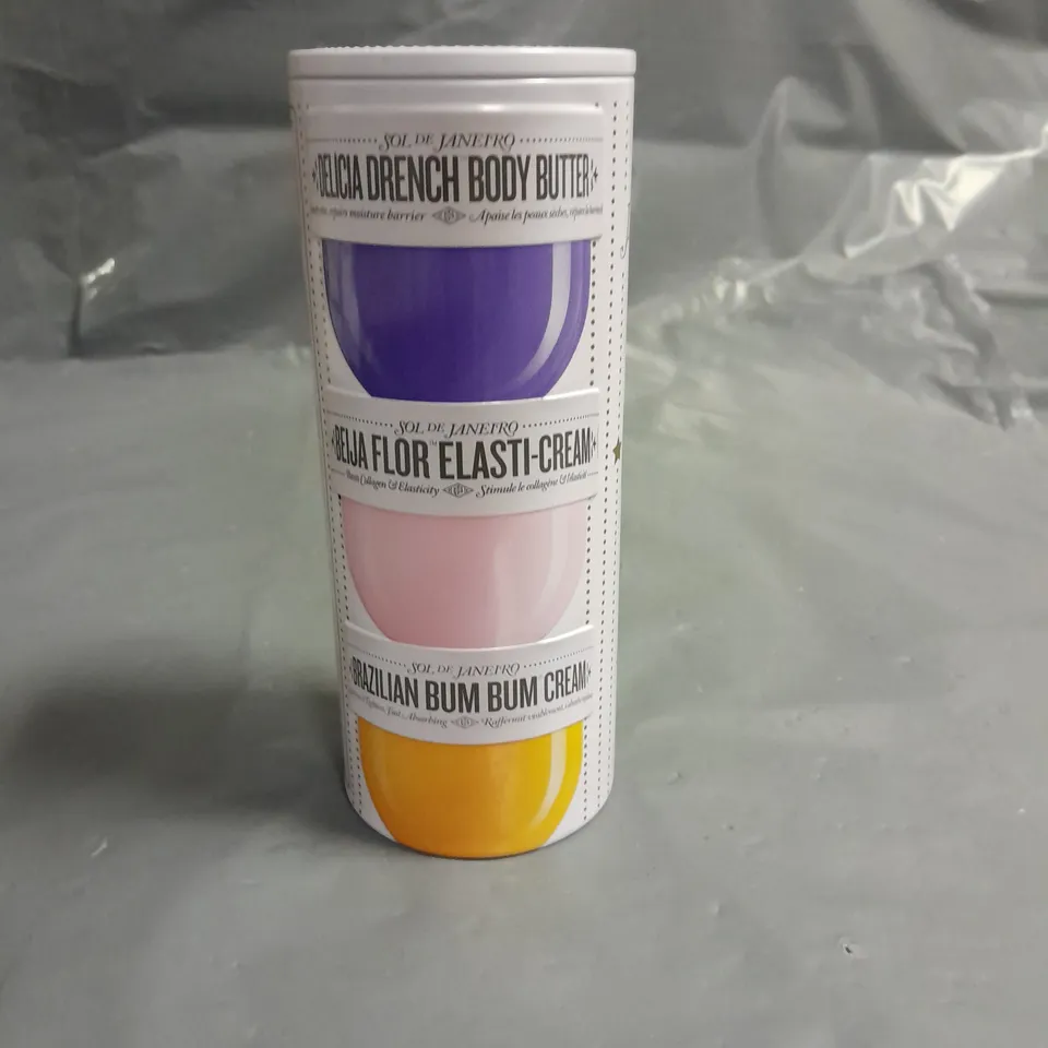 SEALED SOL DE JANEIRO SET OF THREE BODY CREAMS 50ML PER TUB