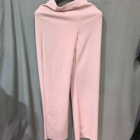 PRETTYLITTLETHING PINK WIDE-LEG TROUSERS – UK 10 (US 6, EU 38)