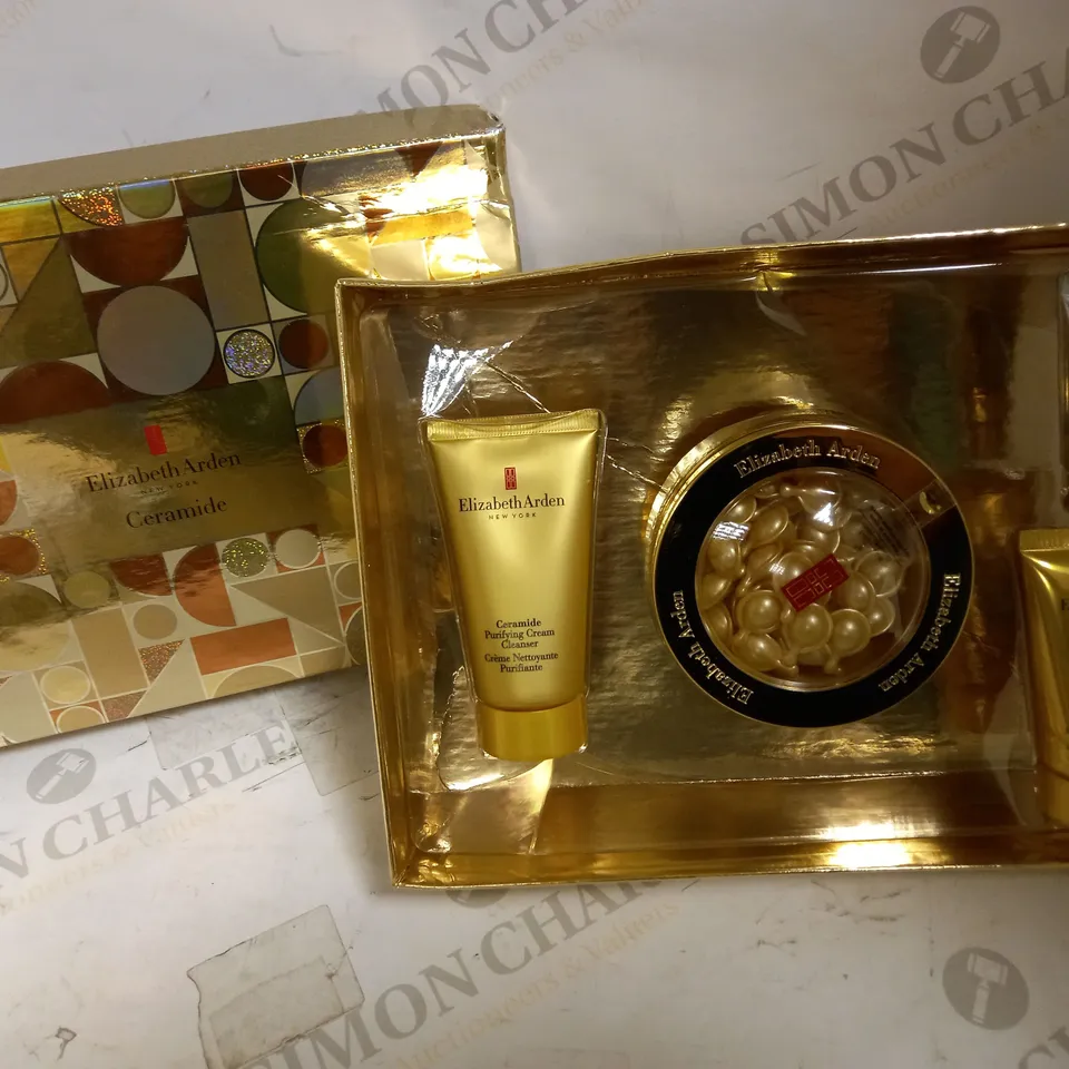 ELIZABETH ARDEN CERAMIDE DAY CREAM, CLEANSER, SKIN BOOSTER, & CAPSULE SET