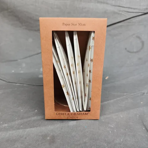 APPROXIMATELY 12 GISELA GRAHAM 30CM PAPER STARS IN WHITE