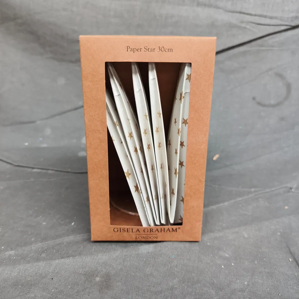 APPROXIMATELY 12 GISELA GRAHAM 30CM PAPER STARS IN WHITE