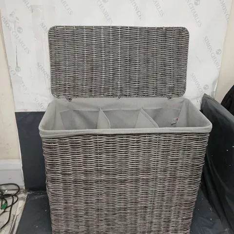 RATTAN LAUNDRY SORTER 