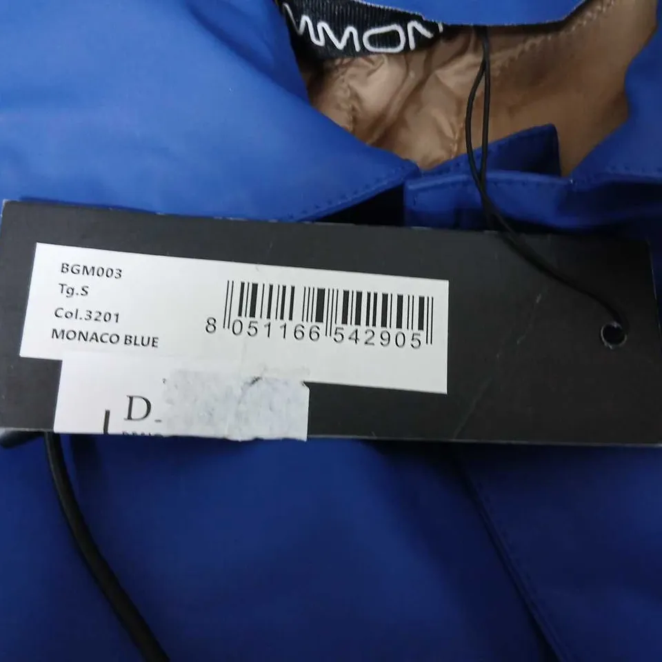 GAMMON MONACO BLUE HOODED COAT – SIZE S, STYLED IN ITALY