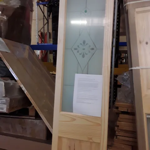4 PANEL KNOTTY PINE BI-FOLD GLAZED INTERNAL DOOR 2040 × 826MM