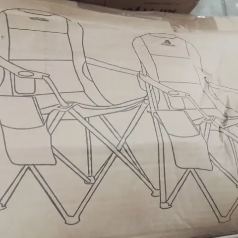 BOXED SET OF 2 PADDED VOYAGER CAMPING CHAIRS 