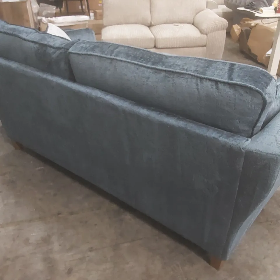 DESIGNER LAVELLO 3 SEATER HIGH-BACK SOFA - MARINE BLUE