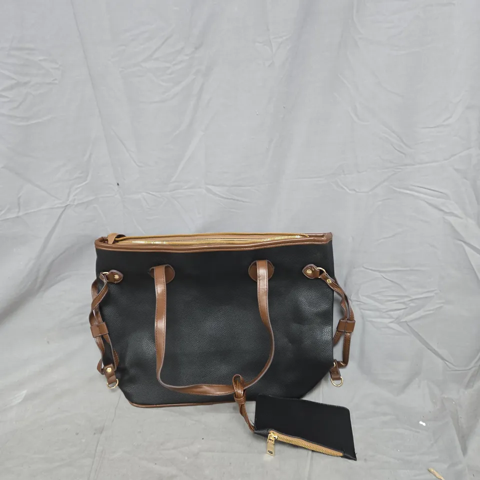 BOX OF APPROXIMATELY 20 ASSORTED ITEMS TO INCLUDE: UMBRELLA AND HANDBAG WITH MATCHING PURSE