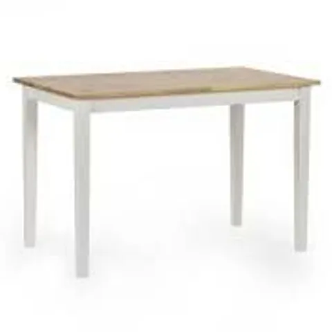 BOXED JULIAN BOWEN LINWOOD SMALL DINING TABLE - NATURAL/WHITE (1 BOX)