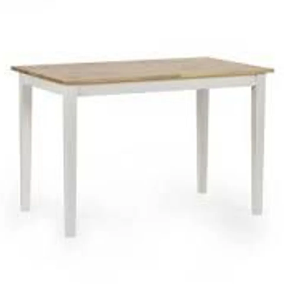 BOXED JULIAN BOWEN LINWOOD SMALL DINING TABLE - NATURAL/WHITE (1 BOX)