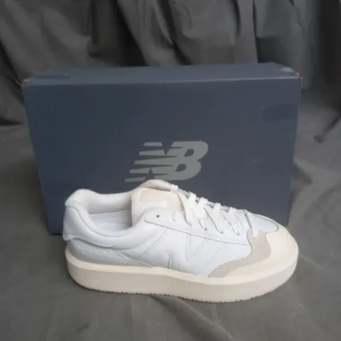 BOXED PAIR OF NEW BALANCE CT302 IN CREAM SIZE 5.5