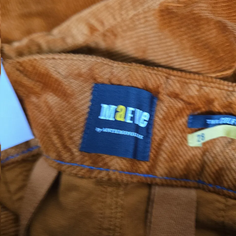 MAEVE BY ANTHROPOLOGIE THE COLETTE TROUSERS IN SUNBURN ORANGE - SIZE 28W